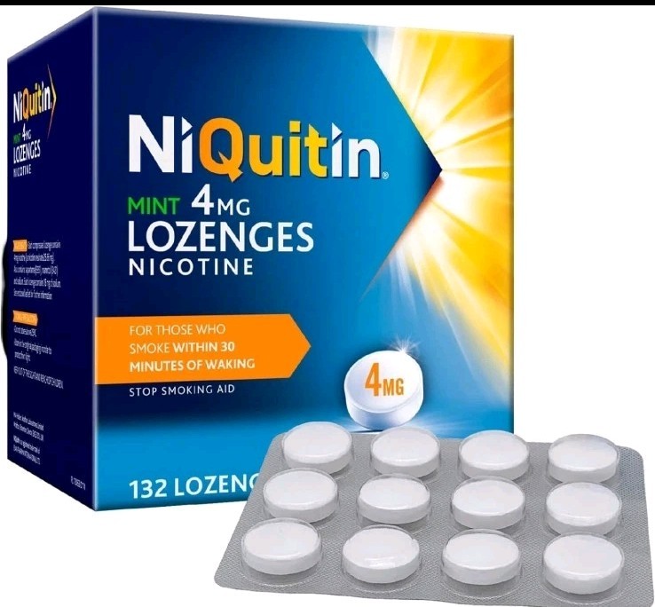NiQuitin Mint Nicotine Lozenges 4mg - 132 Pack - Stop / Quit Smoking Addiction