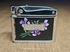 ronson adonis lighter Vintage Purple Flower