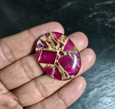 New Pink Copper Turquoise Big Oval Shape Cabochon Loose Gemstone Use For Pendant