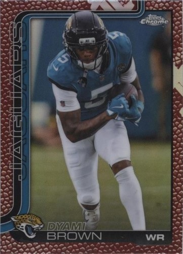 2025 Topps Chrome Football - #136 Dyami Brown Pigskin Refractor SP Jaguars