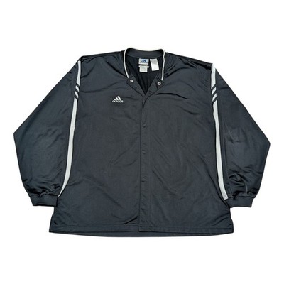 Vintage 90s Adidas Equipment Coach Track Jacket Windbreaker size XL black