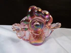 Fenton Pink Iridescent Carnival Glass Clown Figurine