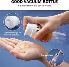 Airless Pump Bottles 3.4oz/100ml Empty Moisturizer Pump Dispenser Airless Cosmet