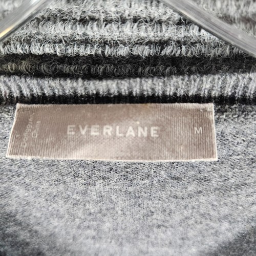 Everlane Women's Size Medium Gray 100% Cashmere Classic V-Neck Pullover Sweater - Picture 2 of 6