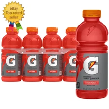 Gatorade Thirst Quencher Sports Drink, Fruit Punch, 20oz Bottle, 8 Pack, Electro
