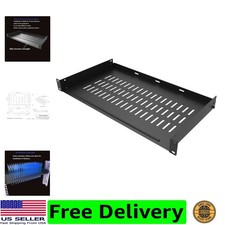 1U Vented Server Rack Shelf Disassembled 10 inches Deep No Lip