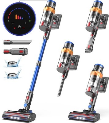 Aspirapolvere Senza Fili 550W 45Kpa, Leggero 2kg Con Touch Screen, Batteria 2500mAh, Per Peli Animali, Pavimenti E Tappeti