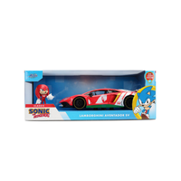 "Lamborghini Aventador Sv \"Knuckles\" With Sonic Figure 1:24 Jada Toys Movie -D- N"