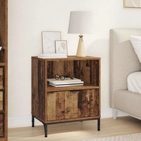 Nachttisch Mit Schubladen Altholz Massivholz 49X36X61 Cm