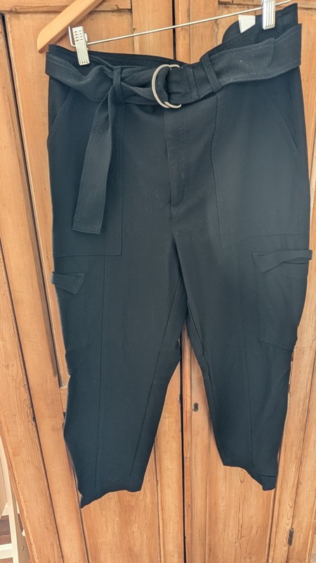 Banana Republic Cargo Military Pants Size 16 Black