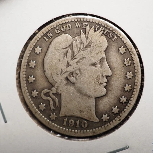 1910   *P*  BARBER SILVER QUARTER  ***NICE*** FREE SHIPPING   C2135