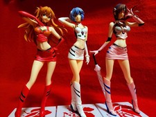 Evangelion Racing Figure Asuka Rei Mari Set EVA Racing No Box