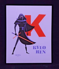 SHAG Star Wars Celebration Alphabet Print 2020 Artist Series Kylo Ren