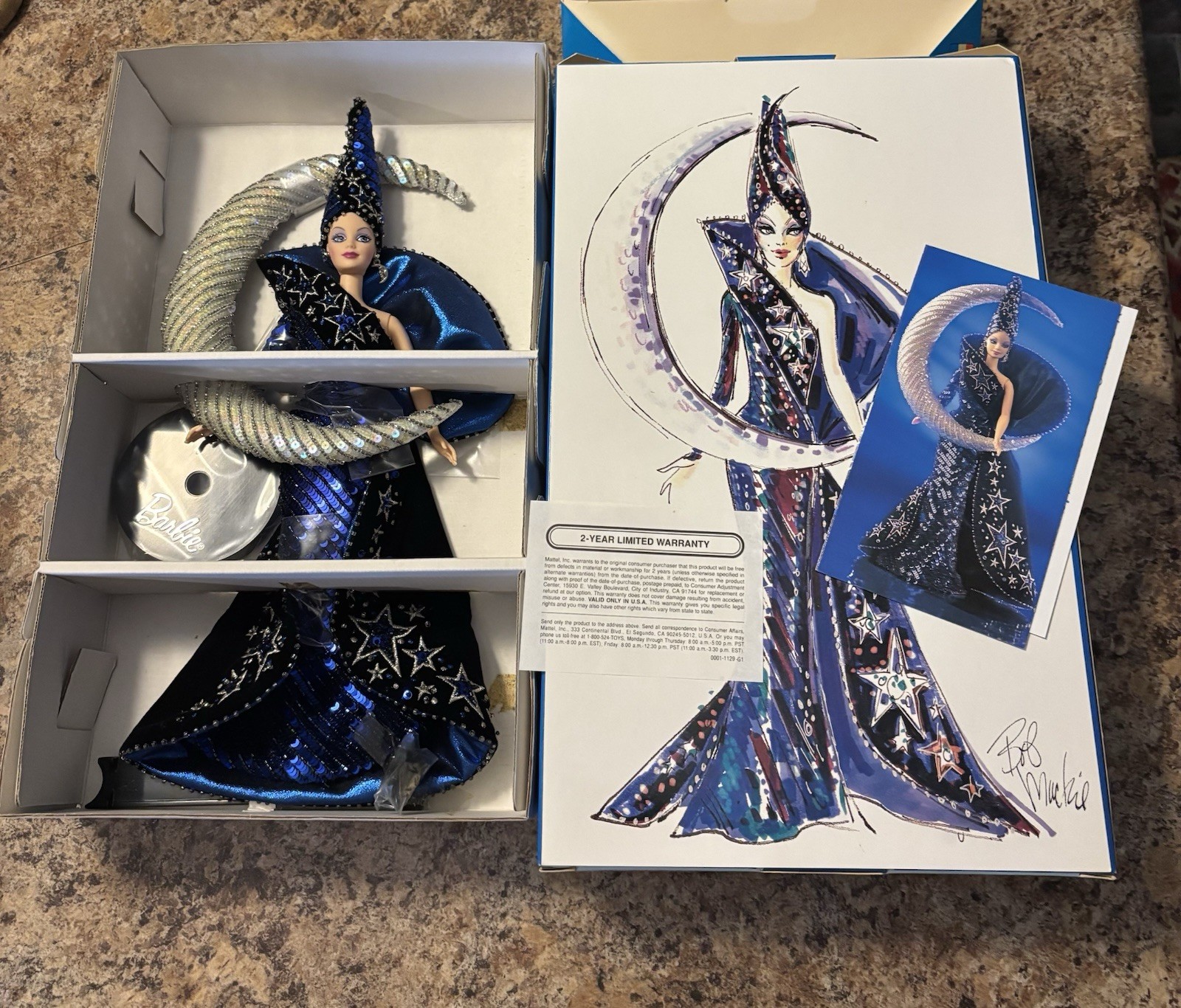 Barbie Moon Goddess De Bob Mackie #14105 – 1996 – Édition Limitée Mattel – Occasion