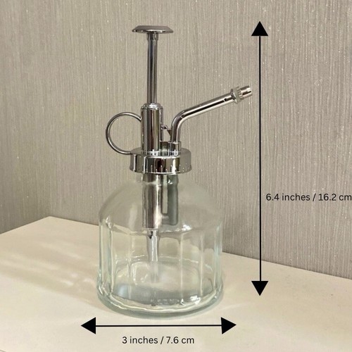 200ML GLASS PLANT MISTER, VINTAGE APOTHECARY STYLE SPRAY BOTTLE, ATOMISER, DECOR - Picture 2 of 8
