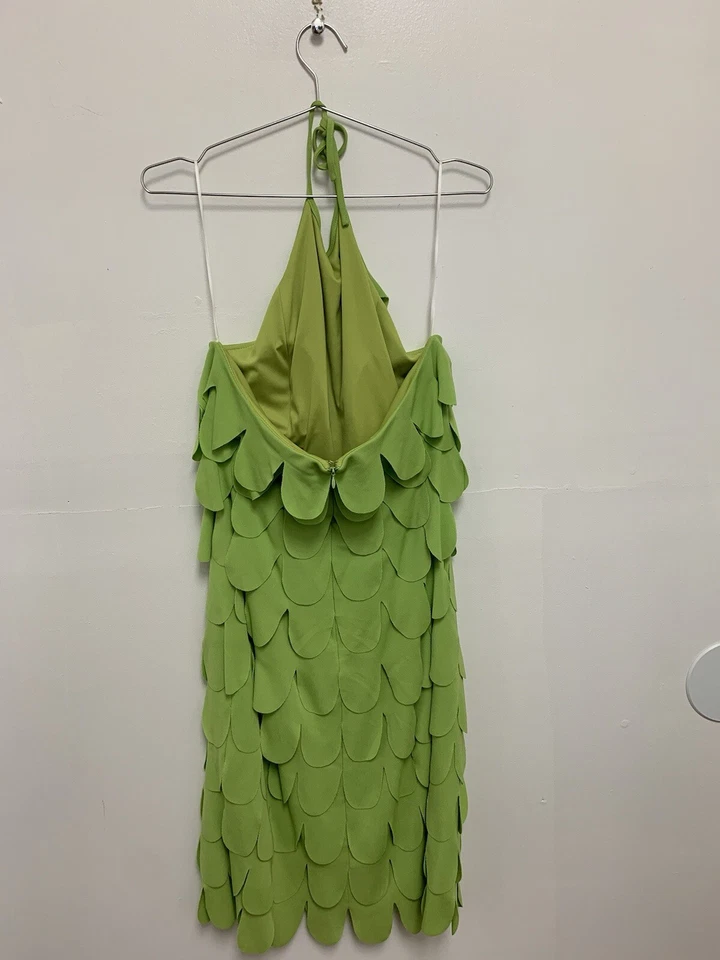JS Collections Cocktail Dress Ruffles Mini Womens Green dress Size 14 - Image 3 of 4