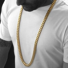 Gold Plated Rapper's 10mm 30" Miami Cuban Heavy Chain Hip Hop Fashion Necklace