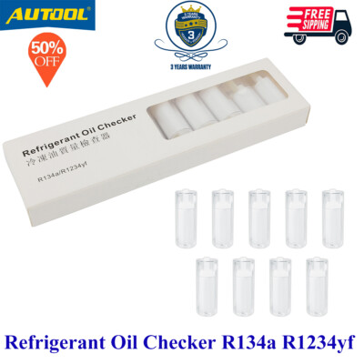 Refrigerant Test Tool A/C Refrigerantion Oil Checker Analyzer Quick Tester 10pcs
