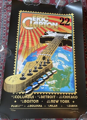 Eric Clapton North America 2022 Tour Poster # 345/ 1850 LIMITED