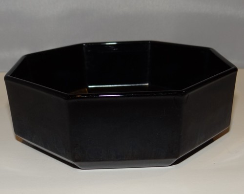 Arcoroc Octime Bowls Black Octagonal Glass Soup Cereal Made in France Lot of 2 - Picture 3 of 7