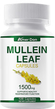 Mullein Leaf Extract Natural Liquid Drops Healthy Lung Cleanse Respiratory 120Pc