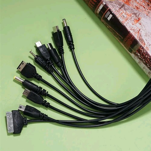 10 In 1 Micro USB Multi-Cable Charger Cables For Mobile Phones Charging Black - Picture 10 of 12