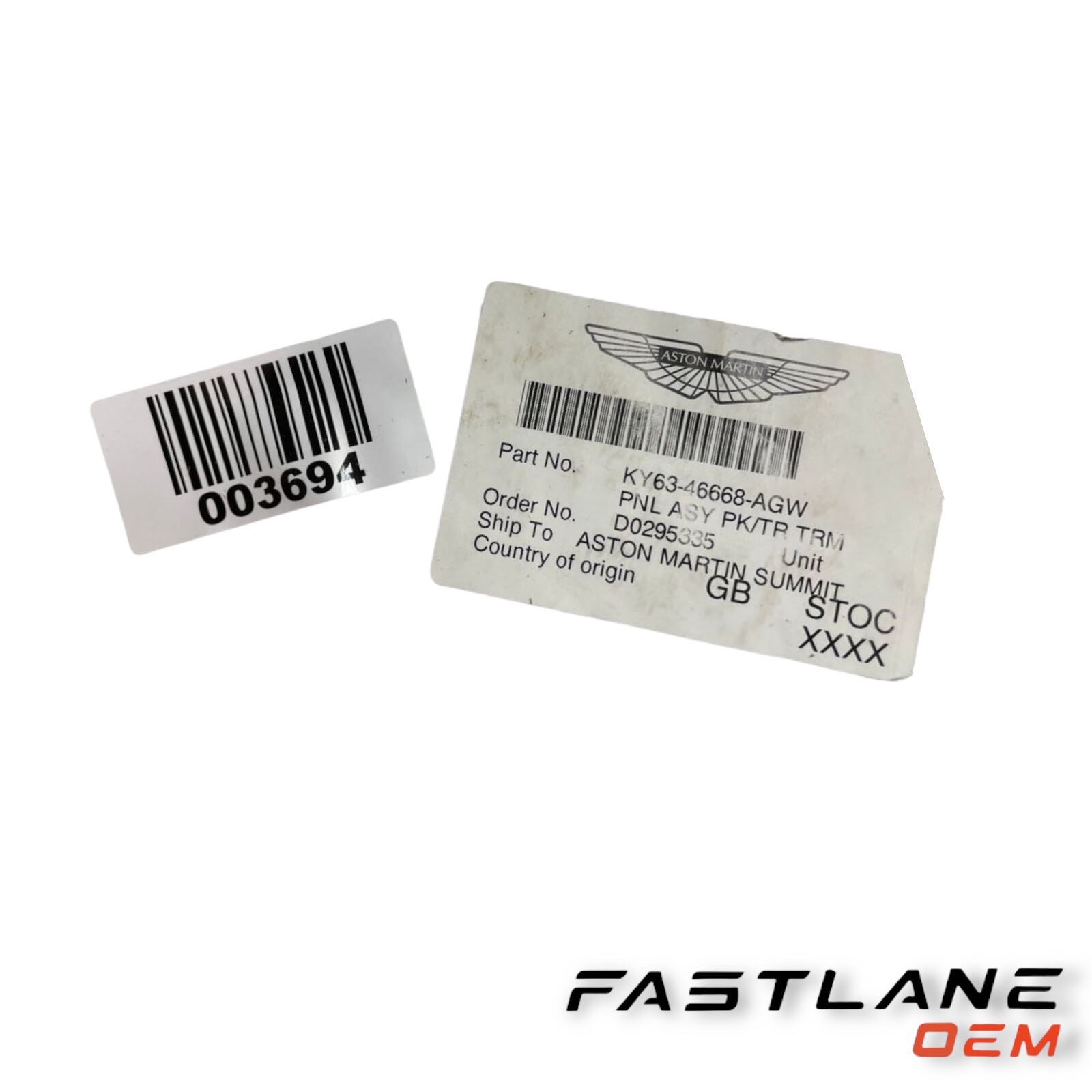 ASTON MARTIN PNL ASY PK/TR TRM NEW OEM KY63-46668-AGW