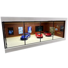 Diorama 1/64 Car Garage Models LED Lighting City Parking Lot Scene Display Model