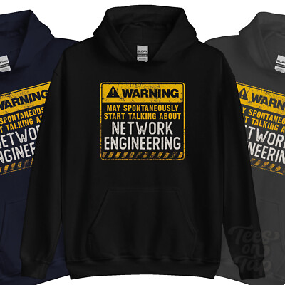 WARNUNG KANN SPONTAN ANFANGEN, ÜBER NETZWERKTECHNIK HOODIE ZU SPRECHEN