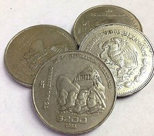 1985 MEXICO $200 Pesos, 75th Anniversary of Revolution commemorative coin 