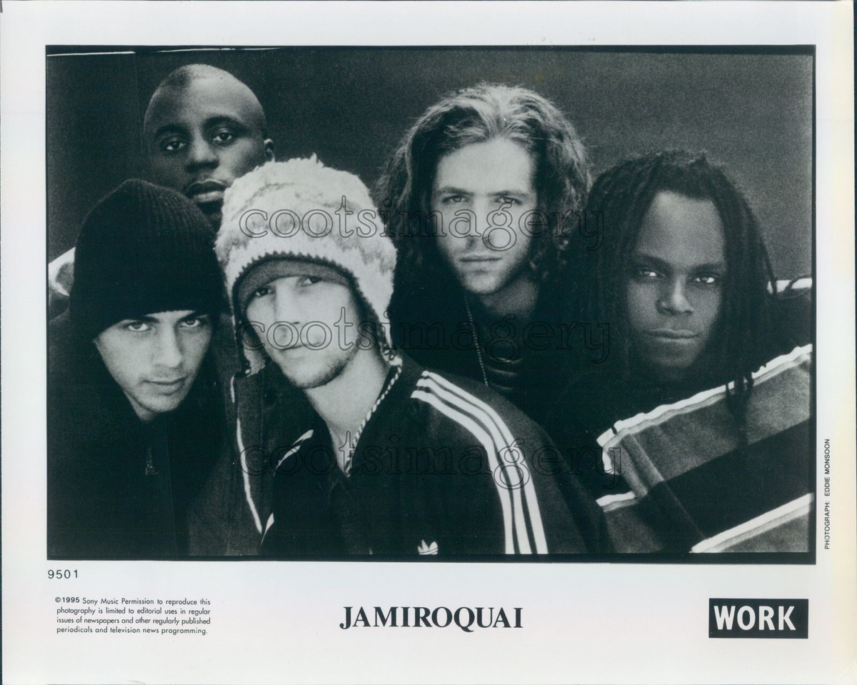 1995 Press Photo English Jazz Funk Band Jamiroquai 1990s Jay Kay