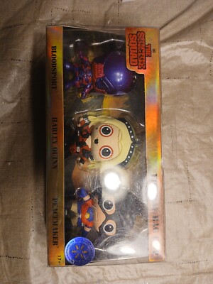 The Suicide Squad Exclusive Figural Bag Clip Set of 3 Peacemaker Harley Quinn
