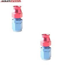 Us Ship 2pcs -6an An6 Female To 38 Tube Straight Fuel Hose Fitting Redblue Us Ship 2pcs -6an An6 Female To 38 Tube Straight Fuel Hose Fitting Redblue