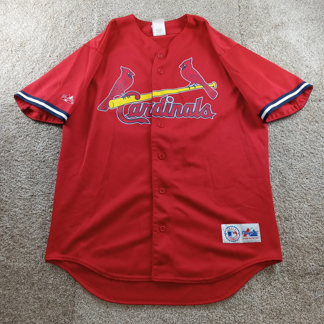 Vtg Mark McGwire Jersey Mens Large Red St. Louis Cardinals