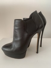 Escarpins CASADEI Betty - Plateforme Cuir Vernis Noir - Taille 37.5 IT | Neuf Avec Boîte