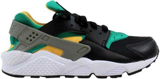 nike huarache white green yellow black 