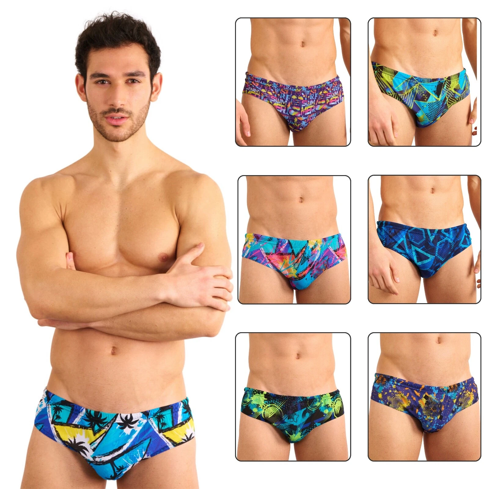 Kiniki Men's Tan Through Swim Brief - Super Quick Drying - Ultra Lightweight