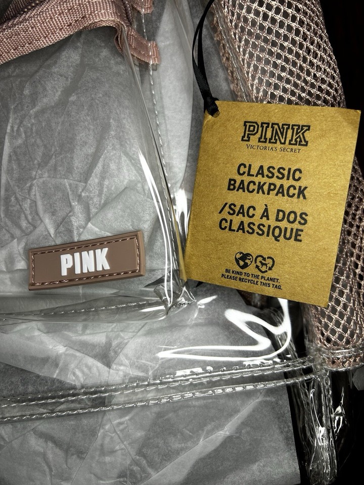 Brand New Victoria Secret Pink Clear Backpack With Tag eBay