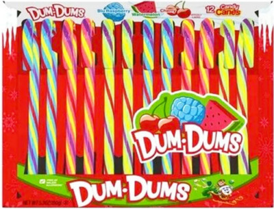 SPANGLER 'Frucht' Candy Canes Zuckerstangen 12 Stück 150 gr aus USA