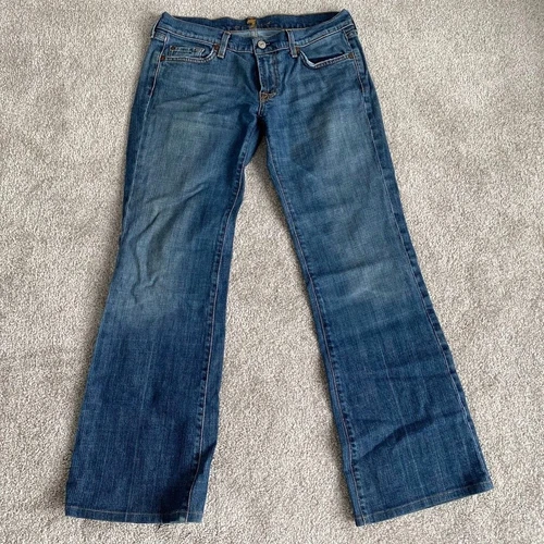 7 For All Mankind Jeans Womens 30X29 Blue Denim Flare Bootcut
