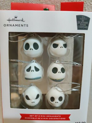 2021 Hallmark The Nightmare Before Christmas Set of 6 Mini Ornaments - IN HAND 