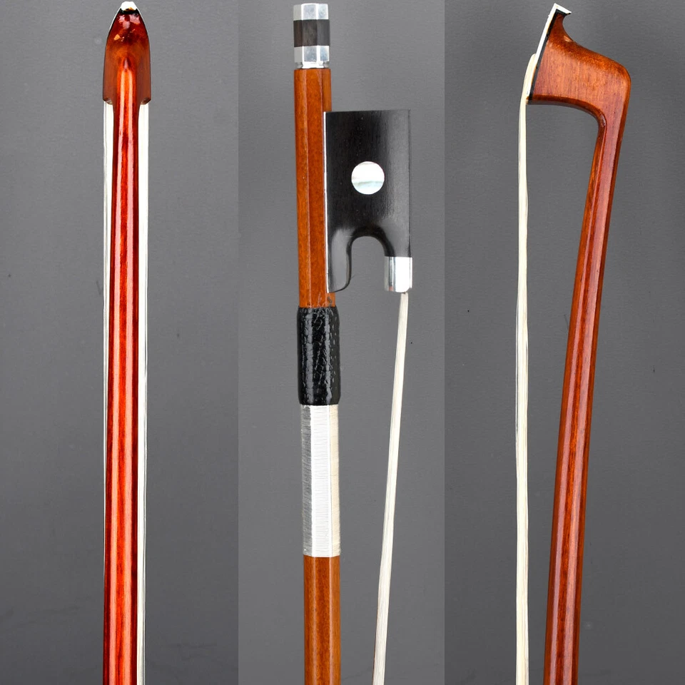 A Master Pernambuco Violin 1/2 Bow Ebony Single eye Frog Silver Parts Light Fast - Image 3 of 4