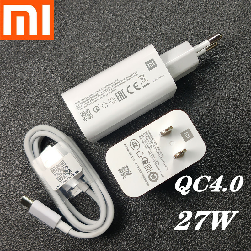 Original Xiaomi 27W Fast Wall Charger Adapter For Mi 9T Redmi