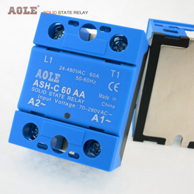 60A Small AC Solid State Relay 220V 380V SSR ASH-C 60AA