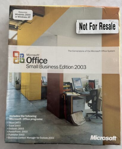 Microsoft Office 2003 Small Business Edition SBE For 2 PCs Full Retail =RETAIL=