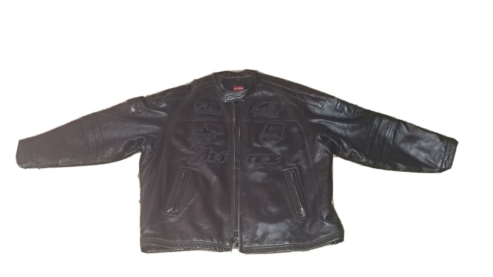 AVIREX USA Skull Feather Leather Jacket