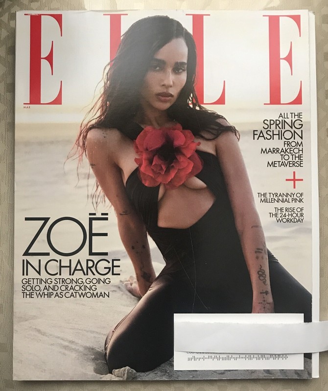 Elle Magazine March 2022 Zoe Kravitz Adria Arjona Anna Ewers Sunisa Lee