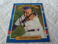 1990 LEAF  ROGER CLEMENS  HANDSIGNED  DIAMOND KING#9 NO DOT  NM /MINT OR  BETTER