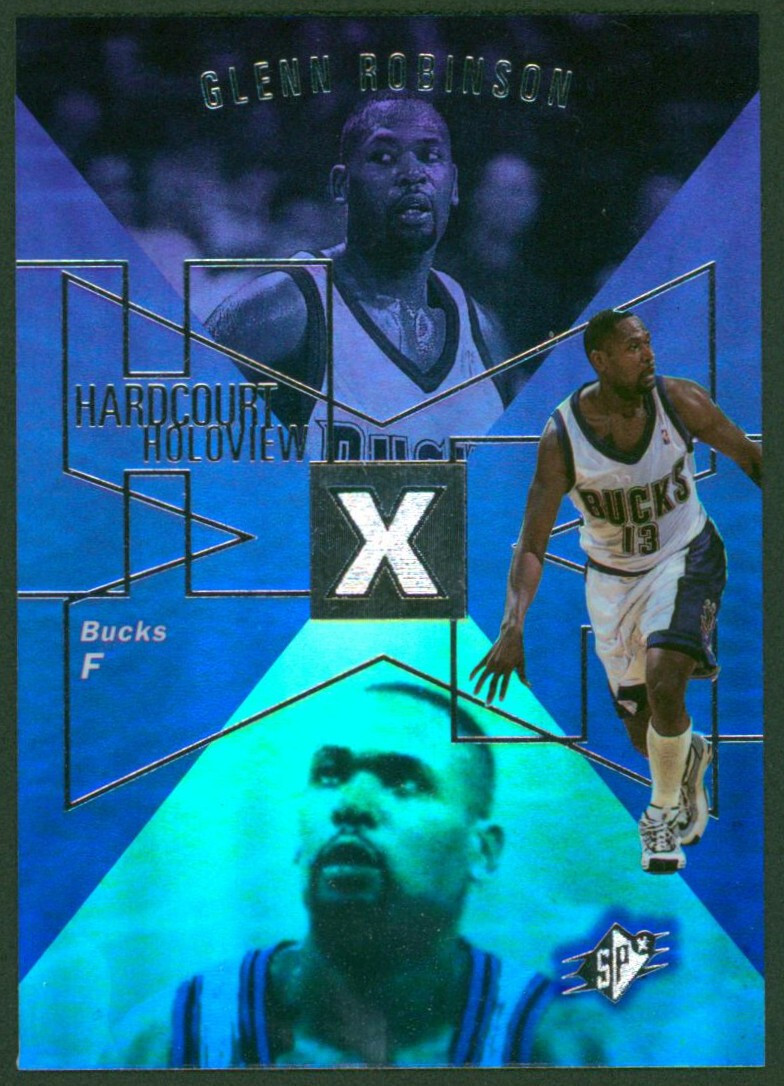 1997-98 SPx Hardcourt Holoview GLENN ROBINSON Rare Non-Die Cut Blank Back #HH5