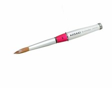 MISAKI - Cepillo de uñas acrílico Kolinsky para manicura en polvo (redondo original)